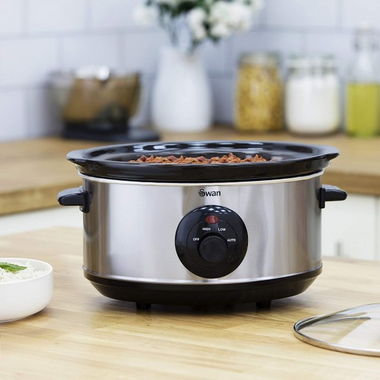 Shop quality Swan 3.5 Litre Oval Stainless Steel Slow Cooker with 3 Cooking Settings, 200W, Silver in Kenya from vituzote.com Shop in-store or online and get countrywide delivery!