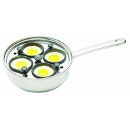 Kitchen Craft Stainless Steel 4 Cup Egg Poacher Set 