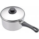 Kitchen Craft Extra-Deep Induction-Safe Stainless Steel Saucepan with Lid, 20 cm (8") 2.5 -litres 