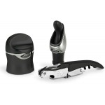 Rabbit 3-Piece Zippity Wine Tool Kit, Velvet Black