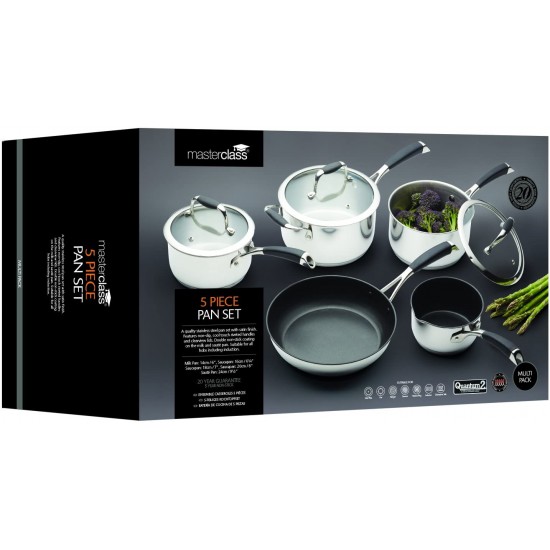 Shop quality Master Class 5 Piece Deluxe Stainless Steel Cookware Set - Premium Double layer Quantum II non-stick coating in Kenya from vituzote.com Shop in-store or online and get countrywide delivery!