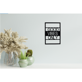 Zuri Good Vibes Only Metal Wall Art - Made in Kenya