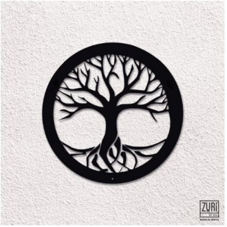 Zuri Tree Of Life Circular Metal Wall Art