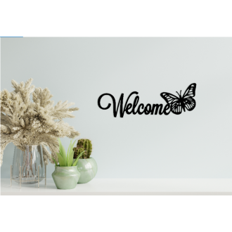 Zuri Welcome Metal Wall Art - Made in Kenya