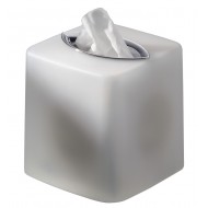 InterDesign Tissue/Napkin Box for Bathroom Vanity Countertops - White