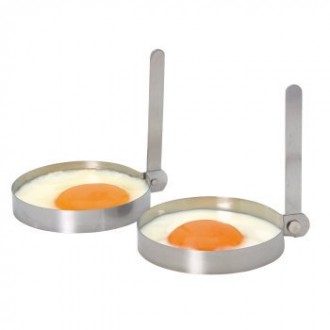 Kitchen Craft Stainless Steel Round Egg Rings 8.5cm - Set of Two