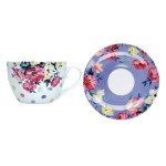 Mikasa Clovelly Porcelain Teacup And Saucer, 240ml