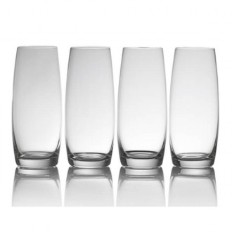 Mikasa Julie Set Of 4 Stemless Flute Glasses, 566ml