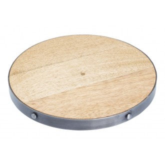 Industrial Kitchen Round Wooden Trivet / Teapot Stand, 20 cm (8")