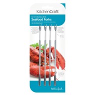 Kitchen Craft Stainless Steel Seafood Forks- set of 4