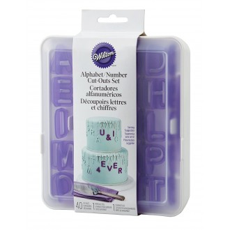 Wilton 40 Piece Alphabet & Numbers Fondant Cut-Outs Set