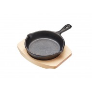 Artesà Cast Iron (10 cm/4 Inches) Mini Fry Pan with Board