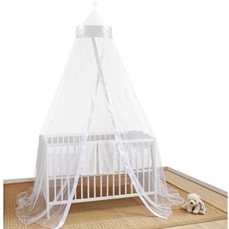 4U Mosquito Net Bed Canopy Insect Protection for Babies and Toddlers, White