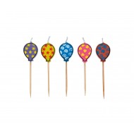 Sweetly Does It Balloon Candles - 5 Piece Assorted Colours