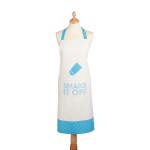 Kitchen Craft "Shake it Off" Adjustable 100% Cotton Novelty Cooking Apron - Blue / White