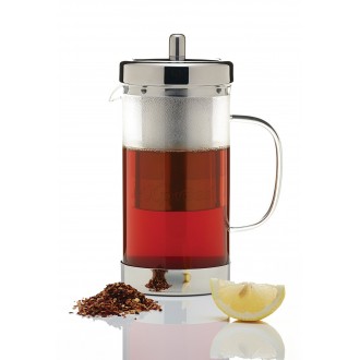 Le'Xpress Stainless Steel / Glass Teapot with Infuser, 1 Litre