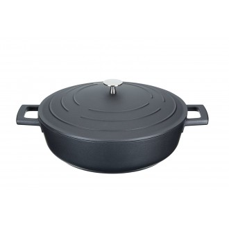 Master Class Cast Aluminium Induction-Safe Non-Stick Shallow Casserole Dish, 4 Liters