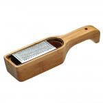 World Of Flavours Italian Bamboo Parmesan Cheese Grater + Collecting Box