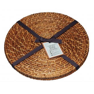 Artesà Bamboo Rattan Round Placemats, (11") (Set of 2)