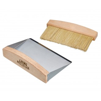 Living Nostalgia Table-Top Dustpan and Brush Set