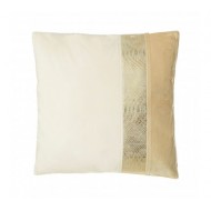 Kensington Townhouse Velvet Cushion with Snakeskin Leather Effect