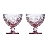 Premier Sundae Dishes Glass, 250ml, Set of 2, Pink, 250ml