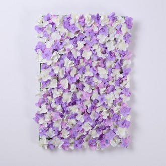 Hydrangea Flower Wall 60cm X 40cm Ivory/Lavender