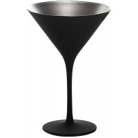 Stolzle Olympic Cocktail Glass Matt-Black Silver, 240 ML, Sold Per Piece (Made in Germany) - High Resistance to Breakage