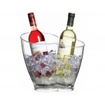 BarCraft Clear Acrylic Double Sided Drinks Pail / Cooler 