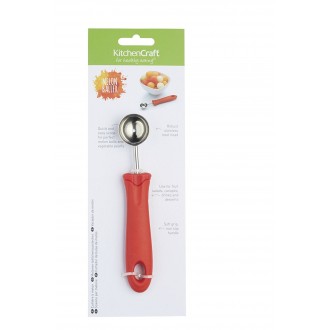 Kitchen Craft Soft-Grip Melon Baller / Fruit Scoop, 17 cm (6.5") - Red 