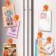 VZ Fridge Circular Magnet With Clip ,  Orange