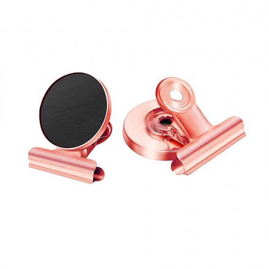 VZ Fridge Circular Magnet With Clip , Rose Gold