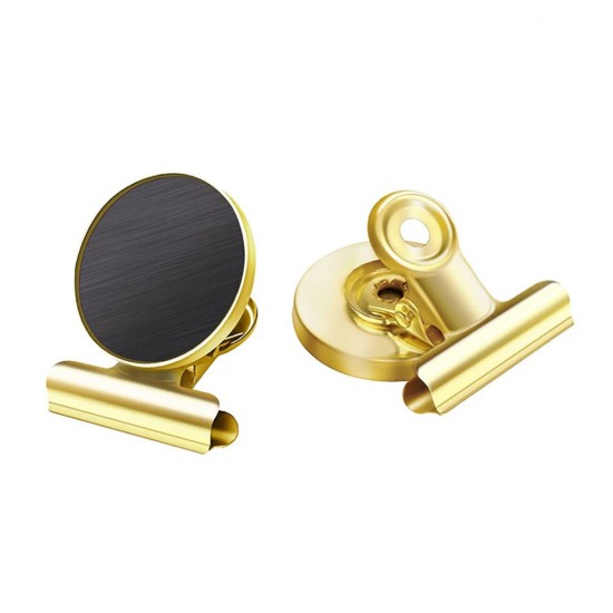 VZ Fridge Circular Magnet With Clip , Gold