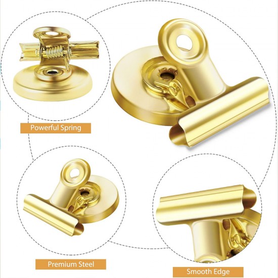 VZ Fridge Circular Magnet With Clip , Gold