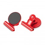 VZ Fridge Circular Magnet With Clip , Red