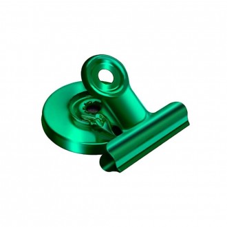 VZ Fridge Circular Magnet With Clip ,  Green