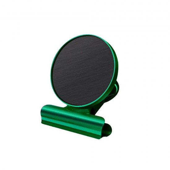 VZ Fridge Circular Magnet With Clip ,  Green