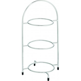 Utopia Chrome 3 Tier Plate Stand 15.5" (39cm)