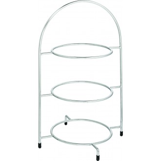 Utopia Chrome 3 Tier Plate Stand, 16.5" (42cm)