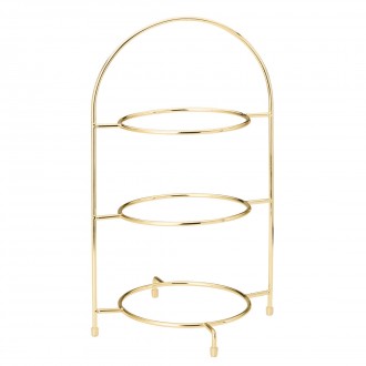 Utopia Gold 3 Tier Plate Stand 16.5" (42cm)