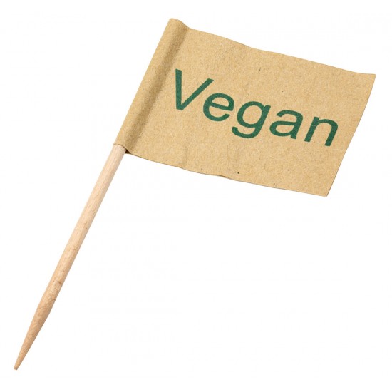 Utopia Vegan Flag Skewer 2.5" (6.5cm) - 10 packs of 100