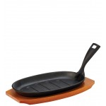 Utopia Sizzle Platter 9.5" (24cm) - With Wooden Base