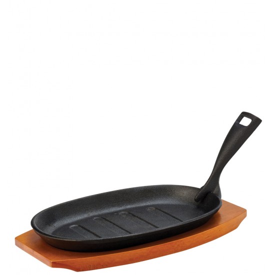 Utopia Sizzle Platter 9.5" (24cm) - With Wooden Base