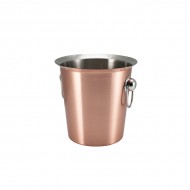 Neville GenWare Copper Plated Wine Bucket With Ring Handles,  4L Capacity