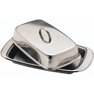 Kitchen Craft Stainless Steel Covered Butter Dish