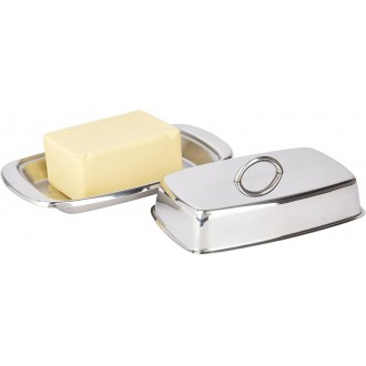 Kitchen Craft Stainless Steel Covered Butter Dish