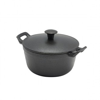 Neville Genware Cast Iron Casserole Dish 13.5 x 6.6cm  (L x Dia x H) ,66cl/23.25oz