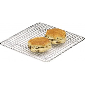 Kitchen Craft Chrome Plated Deluxe Square Cake Cooling Tray 25cm