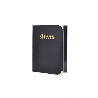 Neville Genware A5 Menu Holder Black 8 Pages A5 Paper Size