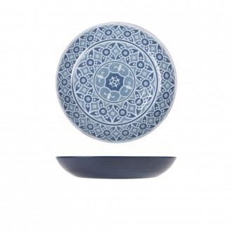 Neville Genware Blue Marrakesh Melamine Bowl, 1.8L/63.4oz